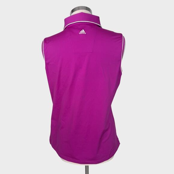 Adidas Golf ClimaCool Womens Large Purple Sleeveless Polo Shirt Polyester - Picture 5 of 7